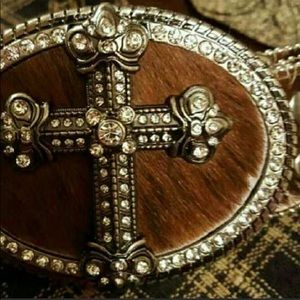 Size 32 Brown Bling belt